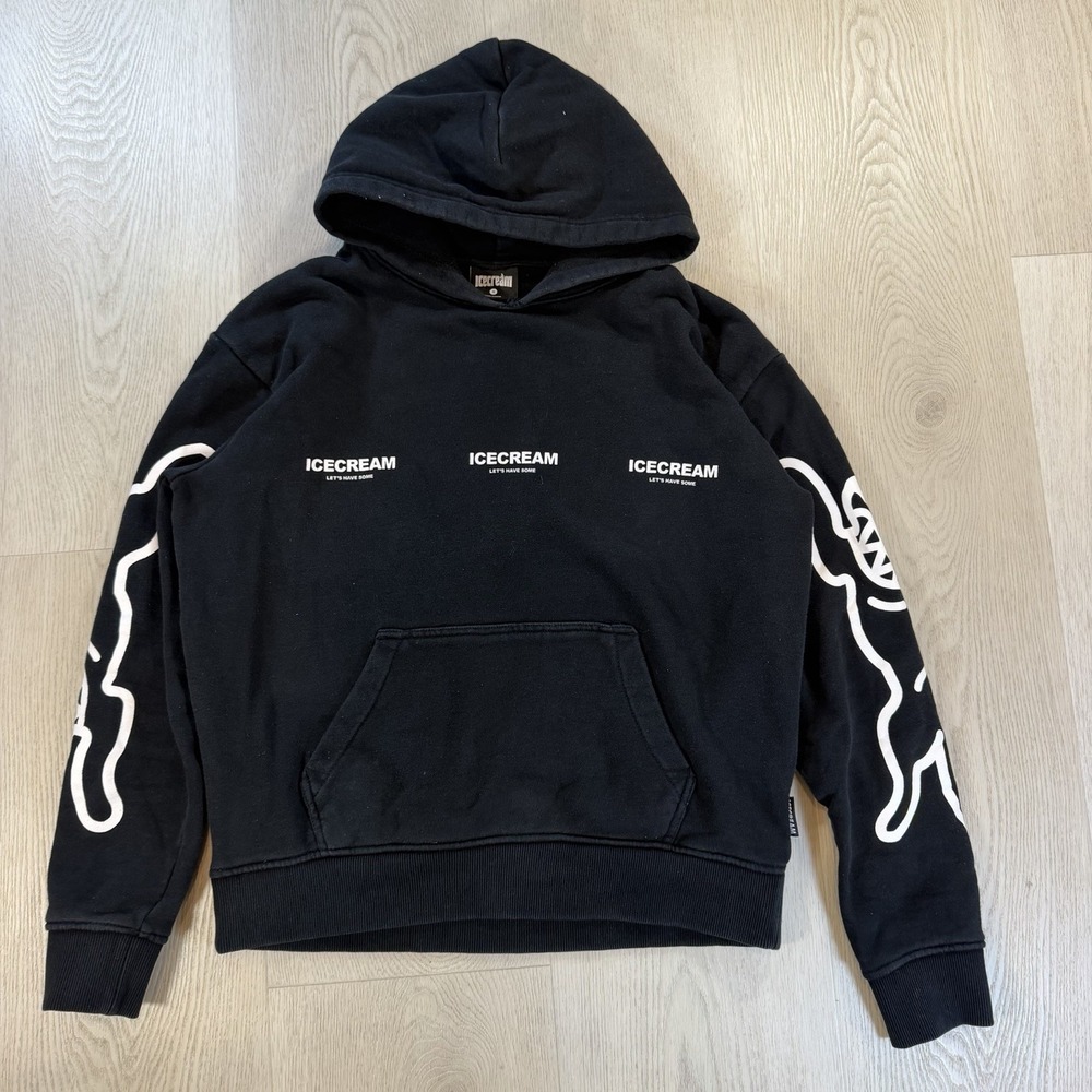 Billionaire Boys Club Ice Cream Hoodie Black (Bones & Cones) Size Small
